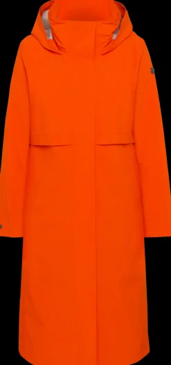Outlet Didriksons Isolde Parka Long Tangerine Red