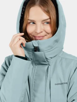 Sale Didriksons Leya Parka Long Factory Blue
