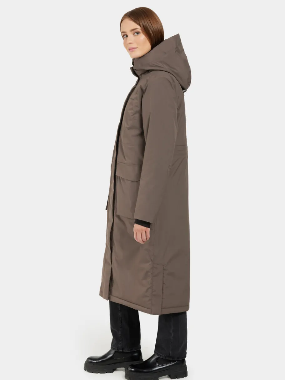 Discount Didriksons Leya Parka Long Mocha Brown