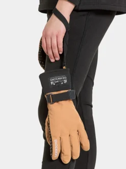 Best Didriksons Lovas Five Finger Glove Almond Brown