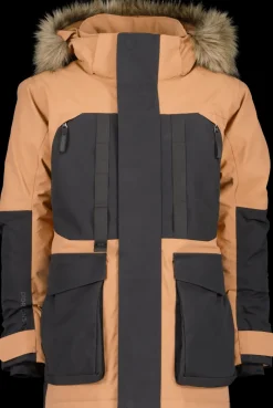 Outlet Didriksons Magnetit Kids' Parka Almond Brown