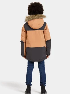 Outlet Didriksons Magnetit Kids' Parka Almond Brown