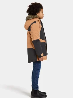 Outlet Didriksons Magnetit Kids' Parka Almond Brown