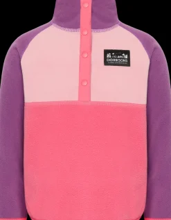 Clearance Didriksons Monte Kids' Half Button Dusty Azalea
