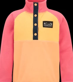 Discount Didriksons Monte Kids' Half Button Papaya Orange