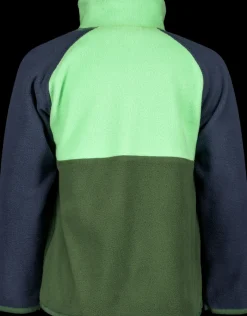 Outlet Didriksons Monte Kids' Half Button Pine Green