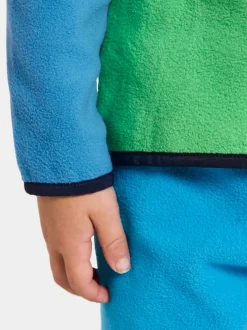 Best Didriksons Monte Kids' Half Button Frog Green