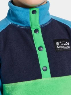 Best Didriksons Monte Kids' Half Button Frog Green
