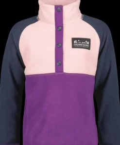 Clearance Didriksons Monte Kids' Half Button Royal Purple