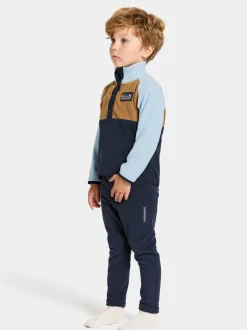Sale Didriksons Monte Kids' Half Button Navy