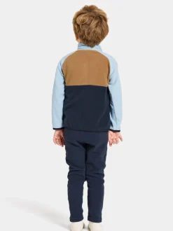 Sale Didriksons Monte Kids' Half Button Navy