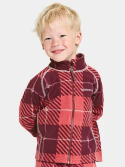 Sale Didriksons Monte Printed Kids' Full-Zip Termos Termos Rusty Wine