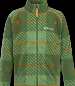 Best Didriksons Monte Printed Kids' Full-Zip Termos Termos Pine Green
