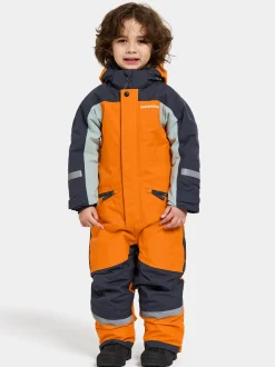 Sale Didriksons Neptun Kids' Coverall Orange Jam