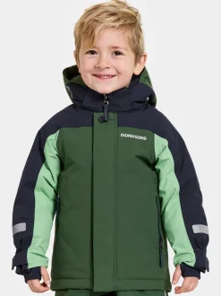 Outlet Didriksons Neptun Kids' Jacket Pine Green