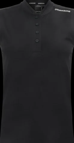 New Didriksons Nikki Sleeveless Polo Black