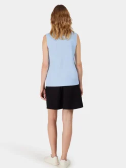 Sale Didriksons Nikki Sleeveless Polo Sea Blue