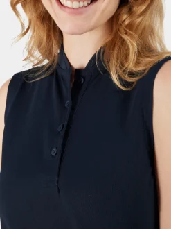 Outlet Didriksons Nikki Sleeveless Polo Dark Night Blue