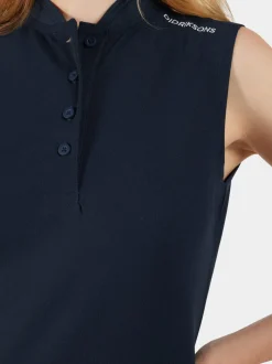 Outlet Didriksons Nikki Sleeveless Polo Dark Night Blue