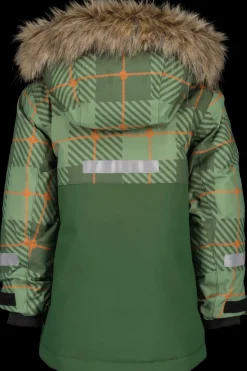 Outlet Didriksons Polarbjörnen Printed Kids' Parka Termos Pine Green
