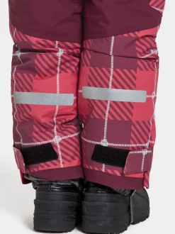 Discount Didriksons Polarbjörnen Printed Kids' Bib Pants Termos Rusty Wine