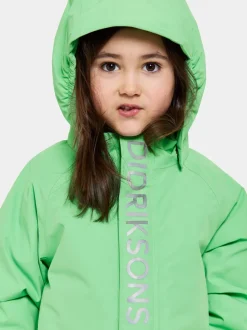 Sale Didriksons Talvi Kids' Coverall Dusty Lime