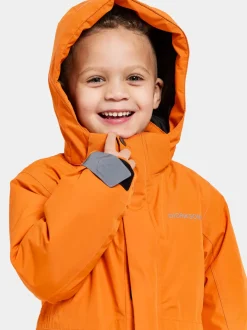 Clearance Didriksons Tundran Kids' Parka Orange Jam