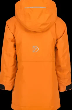 Clearance Didriksons Tundran Kids' Parka Orange Jam