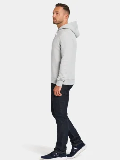 Didriksons Ven Men's Hoodie Aluminum melange/Coal Black Print