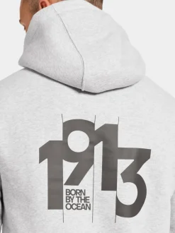 Didriksons Ven Men's Hoodie Aluminum melange/Coal Black Print