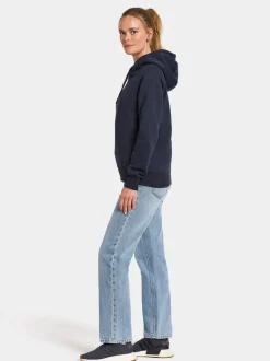 New Didriksons Ven Women's Hoodie Navy