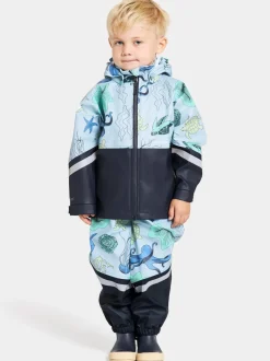 Didriksons Waterman Printed Kids' Set Ocean Multi Blue
