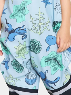 Didriksons Waterman Printed Kids' Set Ocean Multi Blue