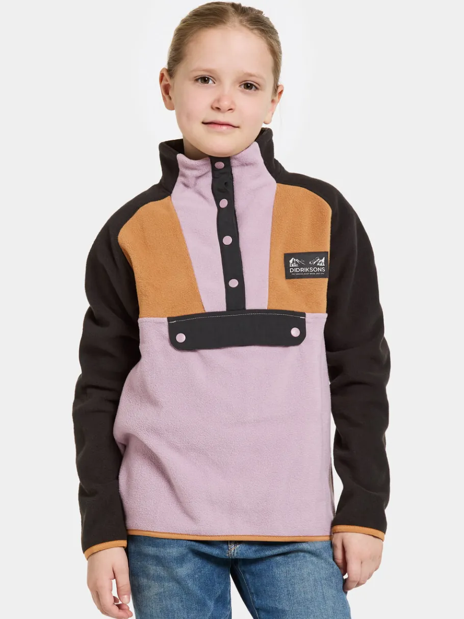 Clearance Didriksons Yokto Kids' half button Dusty lilac