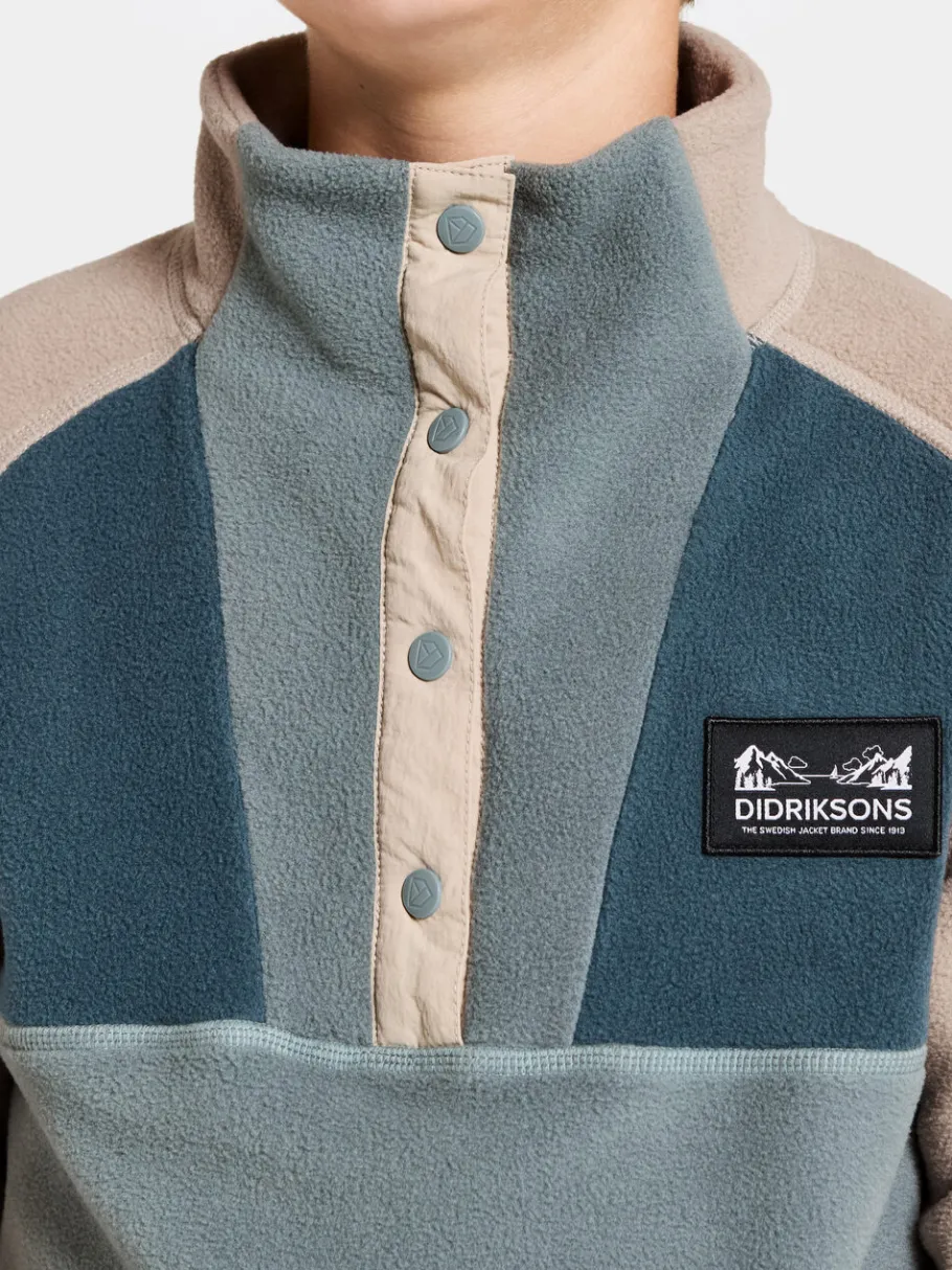 Hot Didriksons Yokto Kids' half button Factory Blue