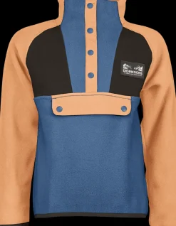 Clearance Didriksons Yokto Kids' half button Galaxy Blue