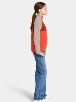Online Didriksons Yokto Kids' half button Light Mars Red